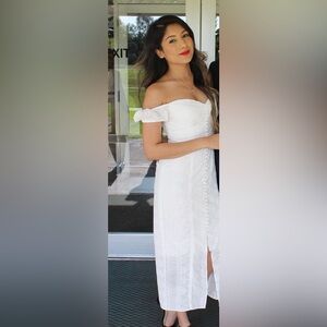 Off shoulder lace dress for wedding, brides, bridal, shower